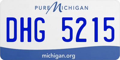 MI license plate DHG5215