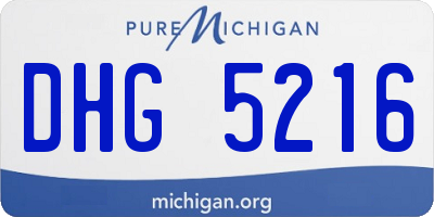 MI license plate DHG5216