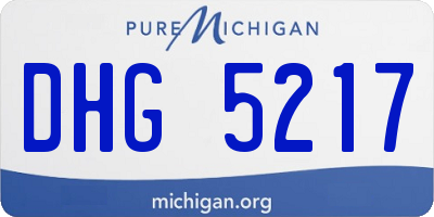 MI license plate DHG5217