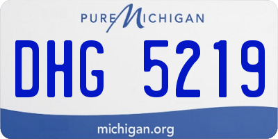 MI license plate DHG5219