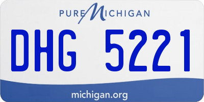 MI license plate DHG5221