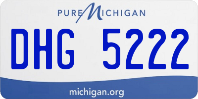 MI license plate DHG5222