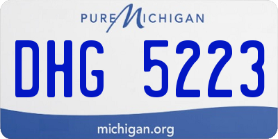 MI license plate DHG5223