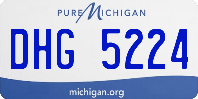 MI license plate DHG5224