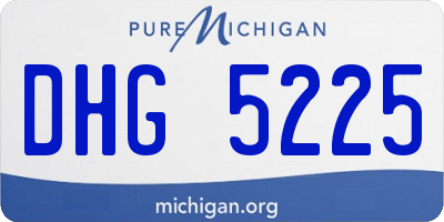 MI license plate DHG5225