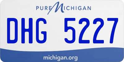 MI license plate DHG5227