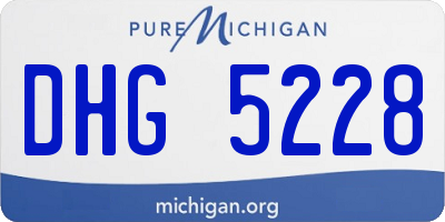 MI license plate DHG5228