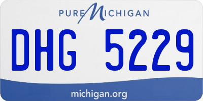 MI license plate DHG5229