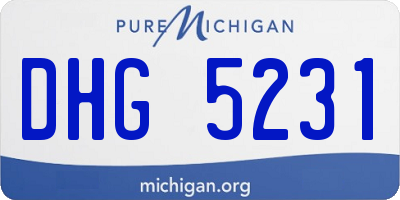 MI license plate DHG5231
