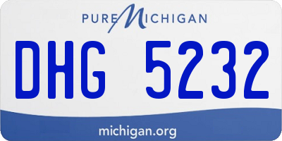 MI license plate DHG5232