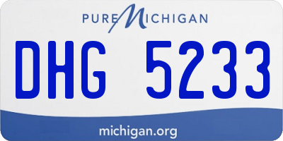 MI license plate DHG5233