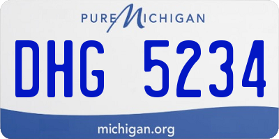 MI license plate DHG5234