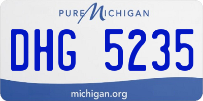 MI license plate DHG5235