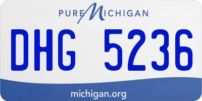 MI license plate DHG5236