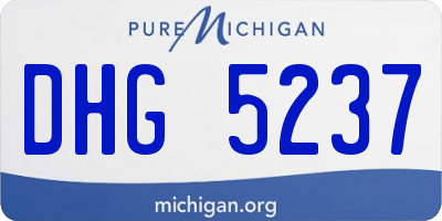 MI license plate DHG5237
