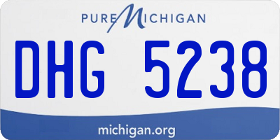 MI license plate DHG5238
