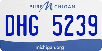MI license plate DHG5239