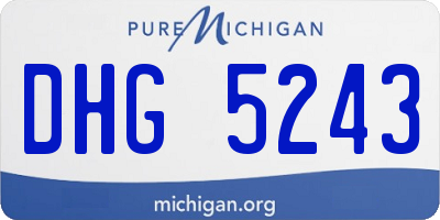 MI license plate DHG5243