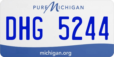 MI license plate DHG5244
