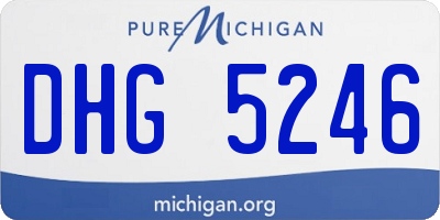 MI license plate DHG5246
