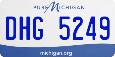 MI license plate DHG5249