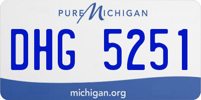 MI license plate DHG5251