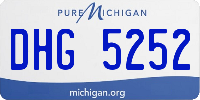 MI license plate DHG5252