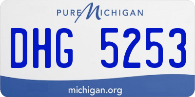 MI license plate DHG5253