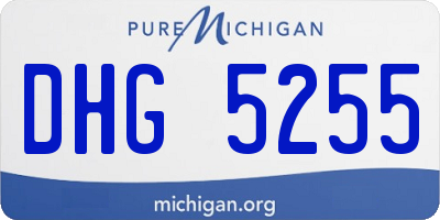 MI license plate DHG5255