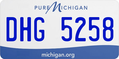 MI license plate DHG5258