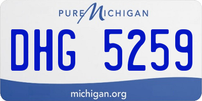 MI license plate DHG5259