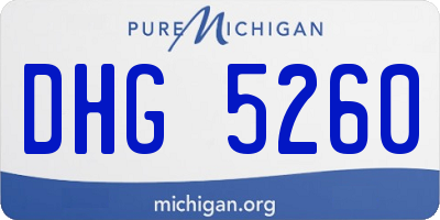 MI license plate DHG5260