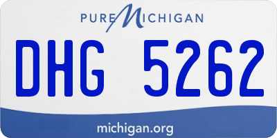 MI license plate DHG5262