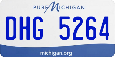 MI license plate DHG5264