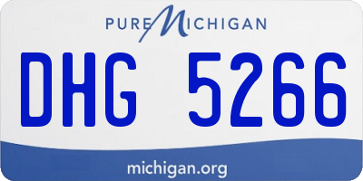 MI license plate DHG5266