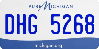 MI license plate DHG5268