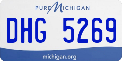MI license plate DHG5269