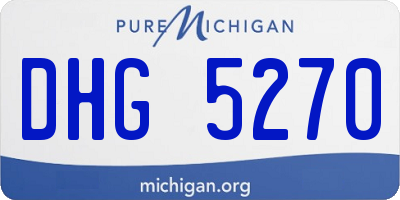 MI license plate DHG5270