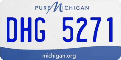 MI license plate DHG5271
