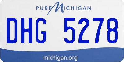 MI license plate DHG5278