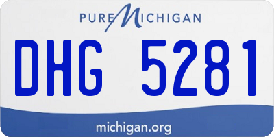 MI license plate DHG5281