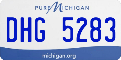MI license plate DHG5283