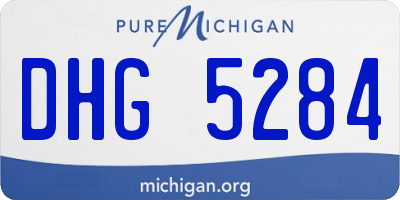 MI license plate DHG5284