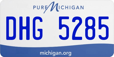MI license plate DHG5285