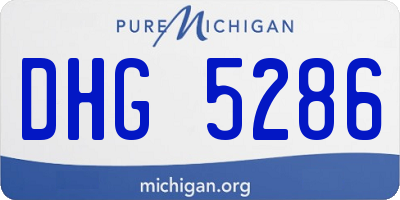 MI license plate DHG5286