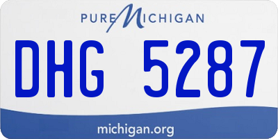 MI license plate DHG5287