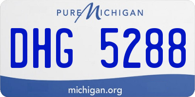 MI license plate DHG5288