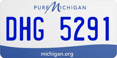 MI license plate DHG5291
