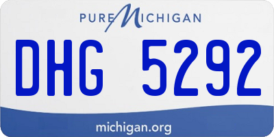 MI license plate DHG5292