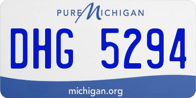 MI license plate DHG5294